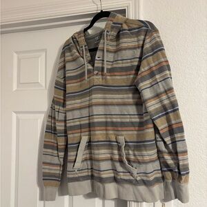 George Gray and Orange Striped Hoodie